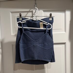 Aerie NWT! Ribbed pleated Knit skirt and top set ! Gorgeous !